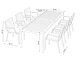 Monterey 6 Seater Dining Set with 96 In. Table