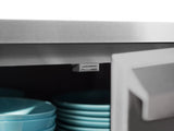 Outdoor Kitchen Aluminum 5 Piece Cabinet Set with 3-Drawer, 2-Door Cabinet, Countertops and Fridge