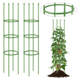 2-Pack Garden Trellis Tomato Cage with Adjustable Height-Green