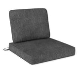 2-Pack Outdoor Patio Cushion Set with Removable Covers-Gray