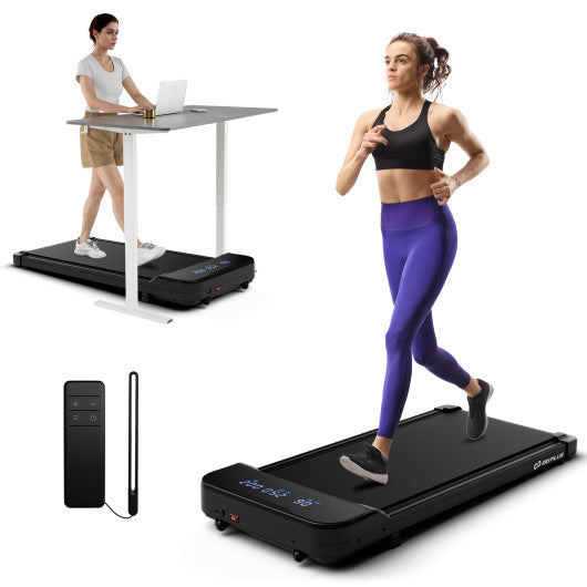 2.5HP Under Desk Treadmill with Remote Control and 3 Countdown Modes-Black