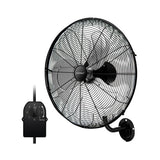 20 Inch Wall Mount Fan with 3 Fan Speeds and Adjustable Tilt Head-Black