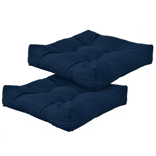 21 Inch x 21 Inch Patio Chair Seat Cushion Pads for Indoor and Outdoor-Navy