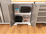 Bold Series 12 Piece Cabinet Set with Tool, Base, Wall Cabinets and 2 Lockers
