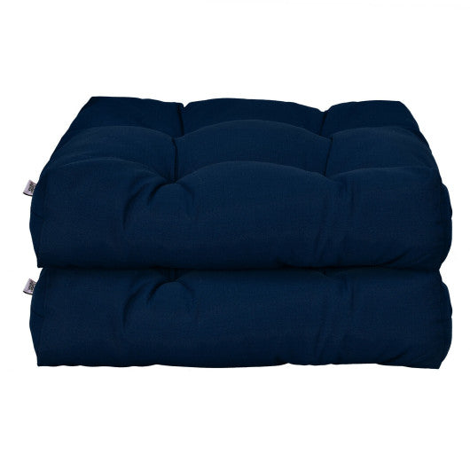 21 Inch x 21 Inch Patio Chair Seat Cushion Pads for Indoor and Outdoor-Navy