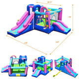 Inflatable Bounce Castle with Dual Slides and Climbing Wall without Blower