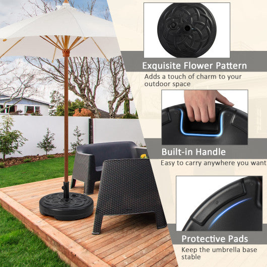 22 Inch Fillable Heavy-Duty Round Patio Umbrella Base Stand