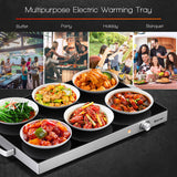 22 x 14 Inch Electric Warming Tray Hot Plate Dish Warmer with Adjustable Temperature
