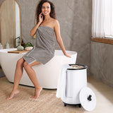 23L Large Luxury Bucket-Style Towel Warmer with Fragrant Disc Holder-Black