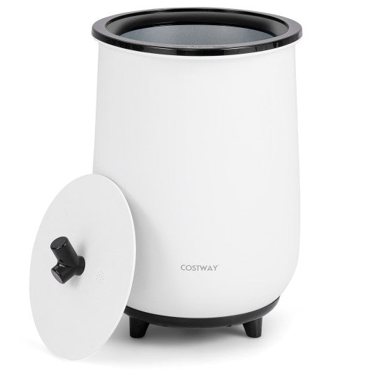 23L Large Luxury Bucket-Style Towel Warmer with Fragrant Disc Holder-Black