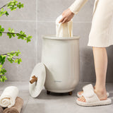 23L Large Luxury Bucket-Style Towel Warmer with Fragrant Disc Holder-Gray