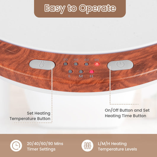 23L Large Luxury Bucket-Style Towel Warmer with Fragrant Disc Holder-Coffee