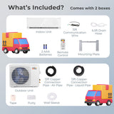 Energy Star Certified 24000 BTU 21 SEER2 208-230V Mini Split Air Conditioner and Heater White Wifi Enabled