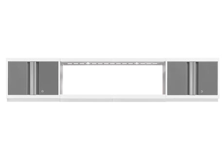 Bold Series 3 Piece Cabinet Set with Wall Cabinets and 48. in Display Shelf