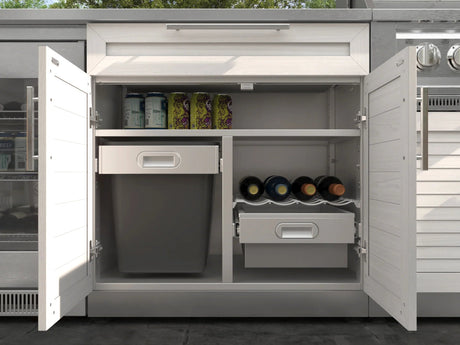 Outdoor Kitchen Stainless Steel 3 Piece Cabinet Set with 2-Door, 2-Door Drawer and 3-Drawer Cabinet