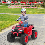 24V Kids Ride-On Electric ATV with Wireless Connection for Toddlers 3-8 Years Old-Red