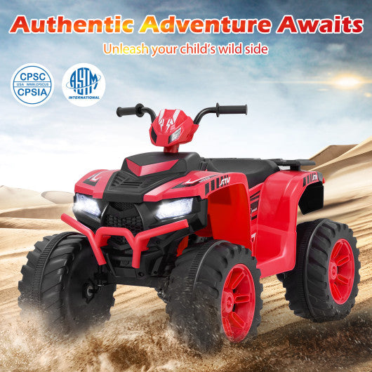 24V Kids Ride-On Electric ATV with Wireless Connection for Toddlers 3-8 Years Old-Red