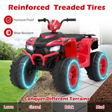 24V Kids Ride-On Electric ATV with Wireless Connection for Toddlers 3-8 Years Old-Red