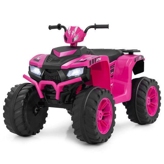 24V Kids Ride-On Electric ATV with Wireless Connection for Toddlers 3-8 Years Old-Pink