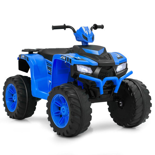 24V Kids Ride-On Electric ATV with Wireless Connection for Toddlers 3-8 Years Old-Blue