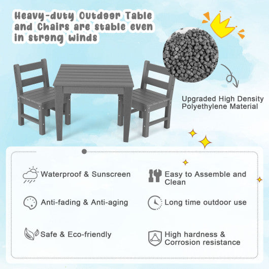 25.5 Inch Square Kids Activity Play Table-Gray