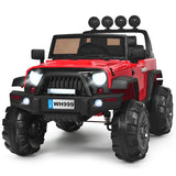 12V Kids Ride On Truck with Remote Control and Double Magnetic Door-Red