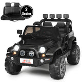 12V 2-Seater Ride on Car Truck with Remote Control and Storage Room-Black