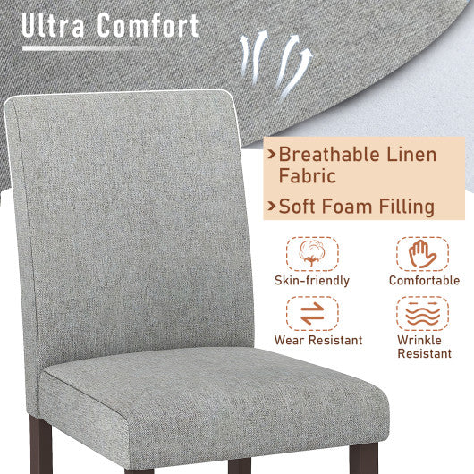 25 Inch Counter Height Set of 2 Bar Stools-Gray