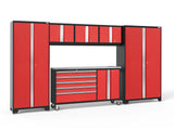 Bold Series 6 Piece Cabinet Set with Project Center, Wall Cabinets and Lockers