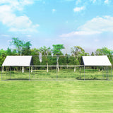 26.2 x 9.5 ft Large Walk-In Chicken Coop with Roof Cover