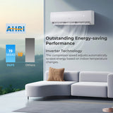 27000 BTU 3 Zone 19 SEER2 Mini Split AC with Heat Pump-9K + 9K + 12K