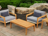 Lakeside 6 Seater Chat Set with Coffee Table and Side Table