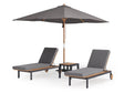 Rhodes Chaise Lounge (Set of 2) with Side Table and Umbrella