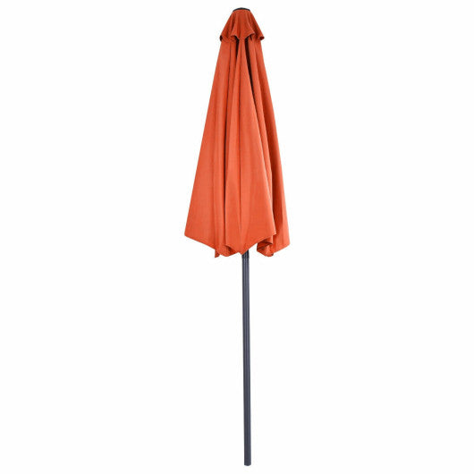 9Ft Patio Bistro Half Round Umbrella -Orange