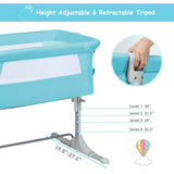 Travel Portable Baby Bed Side Sleeper  Bassinet Crib with Carrying Bag-Green