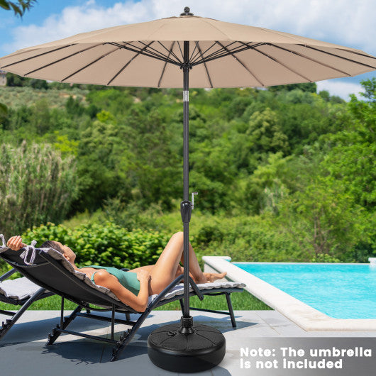 27 lbs Fillable Round Umbrella Base Stand for Yard Garden Poolside