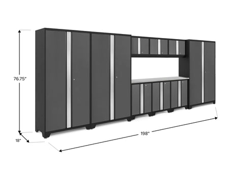 Bold Series 10 Piece Cabinet Set with 42 In. RTA Lockers