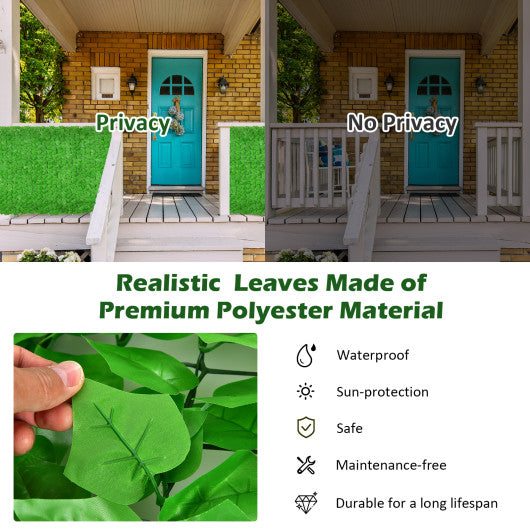 118 x 39 Inch Artificial Ivy Privacy Fence for Fence and Vine Decor