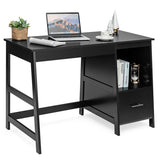 47.5 Inch Modern Home Computer Desk with 2 Storage Drawers-Black