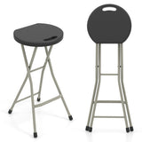 28 Inch Portable Folding Stools with 330lbs Limited Sturdy Frame