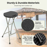 28 Inch Portable Folding Stools with 330lbs Limited Sturdy Frame