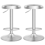 Modern Swivel Adjustable Height Bar Stool with Footrest-2 Pieces
