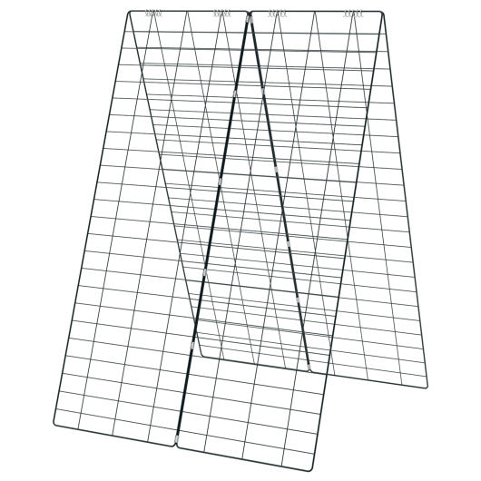 2 Pieces Foldable A-Frame Trellis Plant Supports with Twist Ties-Green