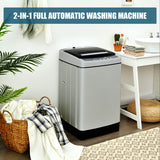 Full-Automatic Washing Machine 1.5 Cubic Feet 11 LBS Washer and Dryer-Gray