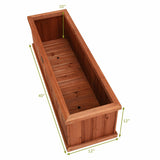 Wooden Decorative Planter Box for Garden Yard and Window