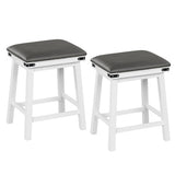 Set of 2 24/30 Inch Dining Bar Stool with Acacia Wood Frame-24 inches