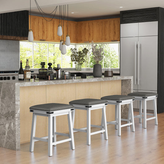 Set of 2 24/30 Inch Dining Bar Stool with Acacia Wood Frame-24 inches