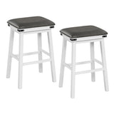 Set of 2 24/30 Inch Dining Bar Stool with Acacia Wood Frame-30 inches