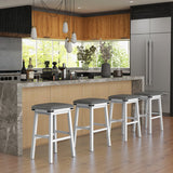 Set of 2 24/30 Inch Dining Bar Stool with Acacia Wood Frame-30 inches