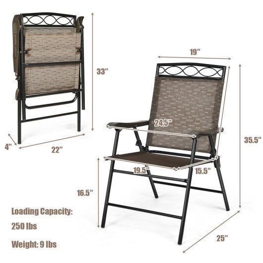 Set of 4 Patio Folding Chairs